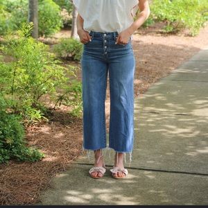 Madwell wide-leg crop Jean: button-front edition